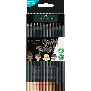 Faber-Castell Black Edition spalvoti pieštukai 12 spalvų