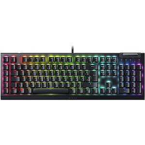 Razer BlackWidow V4 X mechaninė žaidimų klaviatūra, žalias jungiklis, rusiškas išdėstymas, laidinis, juodas