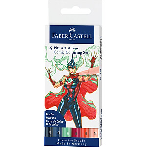 Комплект Faber-Castell Pitt, 6 цветов