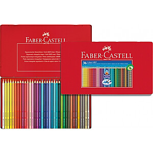 Карандаши цветные Faber-Castell GRIP 2001, 36 цветов, в металлической коробке.