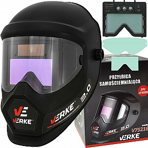 Сварочная маска PRO черная, автоматический фильтр VERKE
