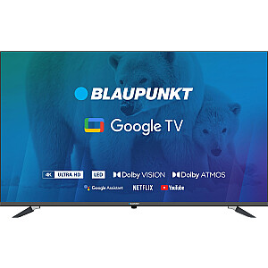 55 colių televizorius Blaupunkt 55UBG6000S 4K Ultra HD LED, GoogleTV, Dolby Atmos, WiFi 2,4–5 GHz, BT, juoda