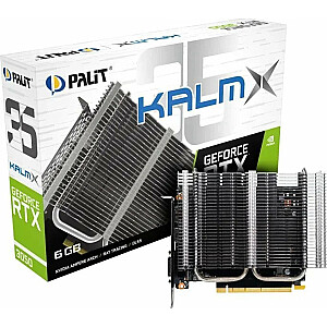 „Palit GeForce RTX 3050 KalmX 6 GB GDDR6“ vaizdo plokštė (NE63050018JE-1070H)