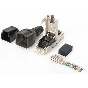 Вилка Digitus RJ45 категории 6A Digitus (8P8C) T568A/B 10GbE, экранированная, без инструментов — DN-93631