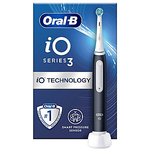 „Oral-B iO3“ serijos elektrinis dantų šepetėlis, matinis juodas