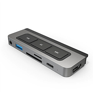 „Hyper HyperDrive Media 6-in-1“ USB-C šakotuvas, skirtas „iPad Pro“ / „Air“.