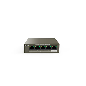 Сетевой коммутатор Tenda TEG1105P-4-63W-EU Gigabit Ethernet (10/100/1000) Power over Ethernet (PoE) Серый