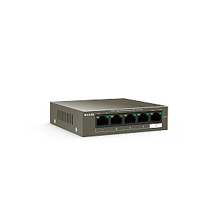 Сетевой коммутатор Tenda TEG1105P-4-63W-EU Gigabit Ethernet (10/100/1000) Power over Ethernet (PoE) Серый