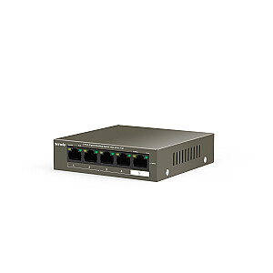 Сетевой коммутатор Tenda TEG1105P-4-63W-EU Gigabit Ethernet (10/100/1000) Power over Ethernet (PoE) Серый