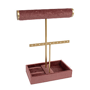 Stovi berniukas su metalinėmis kojelėmis, rožinis/pilkas lietpaltis, H29cm