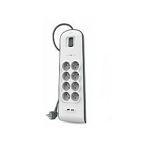 Belkin BSV804ca2M White 8 AC lizdai 2m