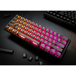 Ducky One 3 Aura juoda mini žaidimų klaviatūra, RGB LED - MX-Silent-Red