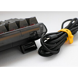 Ducky One 3 Aura juoda mini žaidimų klaviatūra, RGB LED - MX-Silent-Red