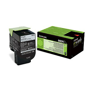 Lexmark 802K dažų kasetė 1 vnt. Originalus juodas