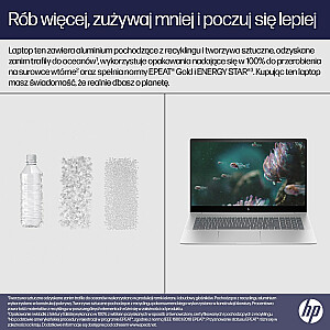 HP Envy 17-cw0229nw i5-13500H 17,3 colio FHD IPS 300 nitų 16 GB DDR4 SSD512 Intel Iris Xe IR kamera Win11 2 metai Natural Silver