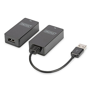 Prailginimo kabelis USB 1.1/vytos poros Cat.5e/6 UTP/SFP iki 45m, juodas, 20cm