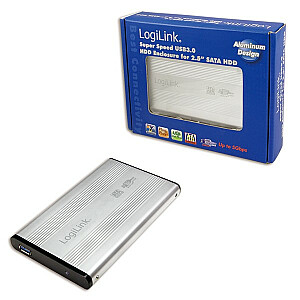 Dėklas HDD 2.5' SATA, USB 3.0, sidabrinis
