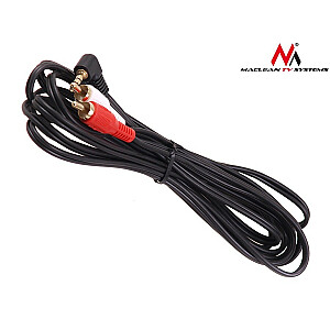 Угловой кабель с мини-разъемом 3,5 мм, 2RCA, 1 м MCTV-824 Черный