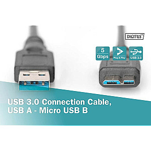 Соединительный кабель ASSMANN USB3.0USB 0,25 м