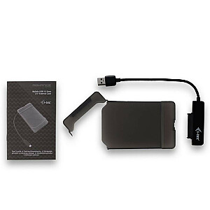 i-tec MySafe USB 3.0 Easy išorinis korpusas skirtas 2,5" HDD ir SATA I/II/III 9,5 mm SSD diskams, juodas