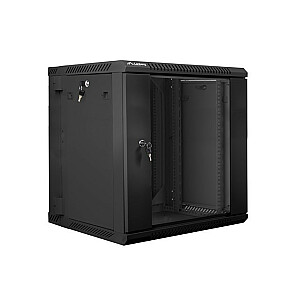 Шкаф подвесной монтажный двухсекционный 19" 12U 600Х600мм черный