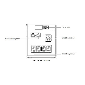 ИБП NETYS PE 1000 ВА/600 Вт 230 В/AVR/4XIEC 320, светодиод, USB