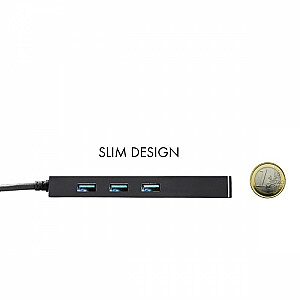 i-tec USB-C Slim HUB 3x USB 3.0 z Адаптер LAN Gigabit Ethernet RJ-45 10/100/1000 Мбит/с 16 см