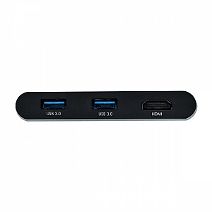 i-tec USB-C į HDMI kelioninis adapteris, 2 USB 3.0 prievadai, HDMI 4K galia, 60 W
