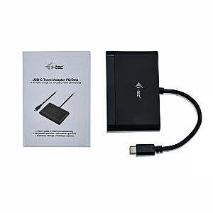 i-tec USB-C į HDMI kelioninis adapteris, 2 USB 3.0 prievadai, HDMI 4K galia, 60 W
