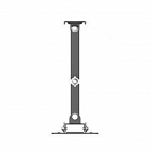 10"–27" LCD/LED televizoriaus laikiklis, 15 kg AR-82, 28 cm aukščio/horizontalus reguliavimas