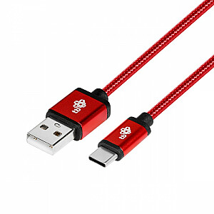 1,5 m ilgio USB į USB C laidas su rubino sriegiu