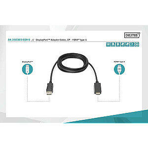 Переходный кабель DIGITUS DisplayPort