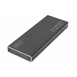 USB tipo C išorinis korpusas, skirtas SSD M2 (NGFF) SATA III, 80/60/42/30 mm, aliuminis