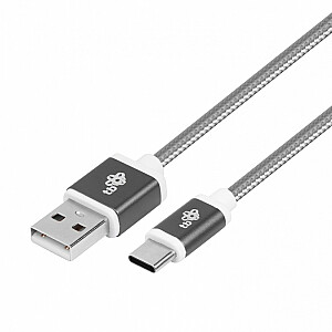 USB-USB C laidas 1,5 m, pilkas sriegis