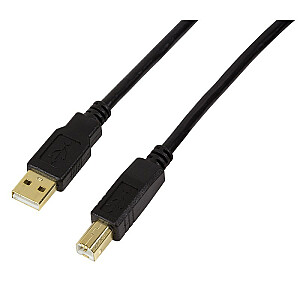 Активный повторитель USB 2.0 AM/BM, 15 м, черный