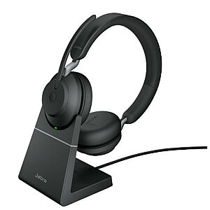 Evolve2 65 stovas Link380c MS stereo ausinės juodos