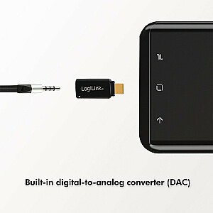USB-C iki 3,5 mm garso ir mini lizdo adapteris