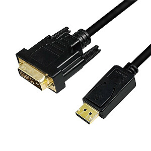 DisplayPort 1.2–DVI kabelis, 5 m, juodas