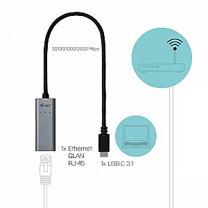 I-TEC USB-C - адаптер Ethernet 2,5 Гбит / с