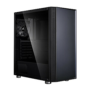 R2 ATX Mid Tower kompiuterio dėklas, 120 mm ventiliatorius, juodas