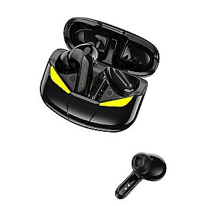 Bluetooth 5.0 T35 TWS ausinės + dokas - žaidėjams - juodos spalvos