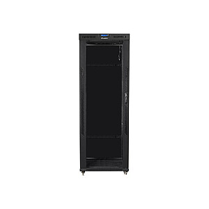 Отдельностоящий стоечный шкаф 19 42U 800x1000 черный, ЖК-стеклянная дверь (Flat Pack)