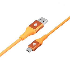 USB 3.0–USB C laidas, 2 m PREMIUM, 3 A, oranžinis TPE
