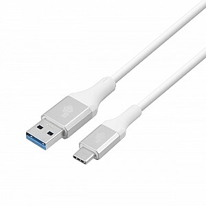 USB 3.0–USB C laidas, 2 m PREMIUM 3A, baltas TPE