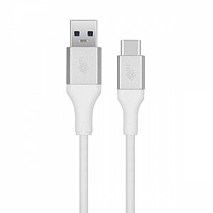 USB 3.0–USB C laidas, 2 m PREMIUM 3A, baltas TPE