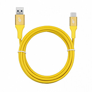 USB 3.0 į USB C laidas, 2 m PREMIUM 3 A, geltonas TPE