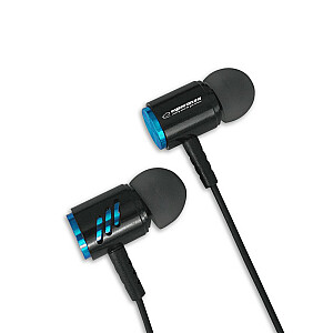 Metalinės ausinės su mikrofonu Juodos ir mėlynos spalvos