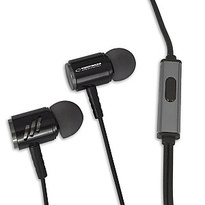 Metalinės ausinės su mikrofonu Juodos ir pilkos spalvos