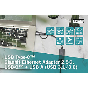 DIGITUS USB3.0/USB C 3.1 до 2,5G