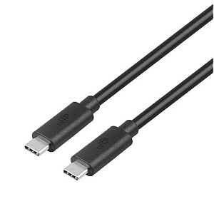 USB C-USB C laidas 1m 100W 5Gbps USB 3.1 juodas